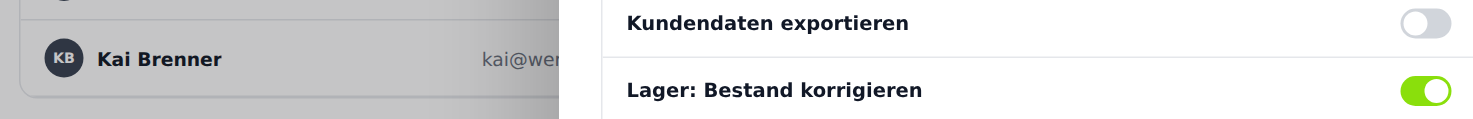 Die Rollenauswahl mit den fünf Werkstattrollen — eine Betreiber-Rolle steht nicht zur Wahl.